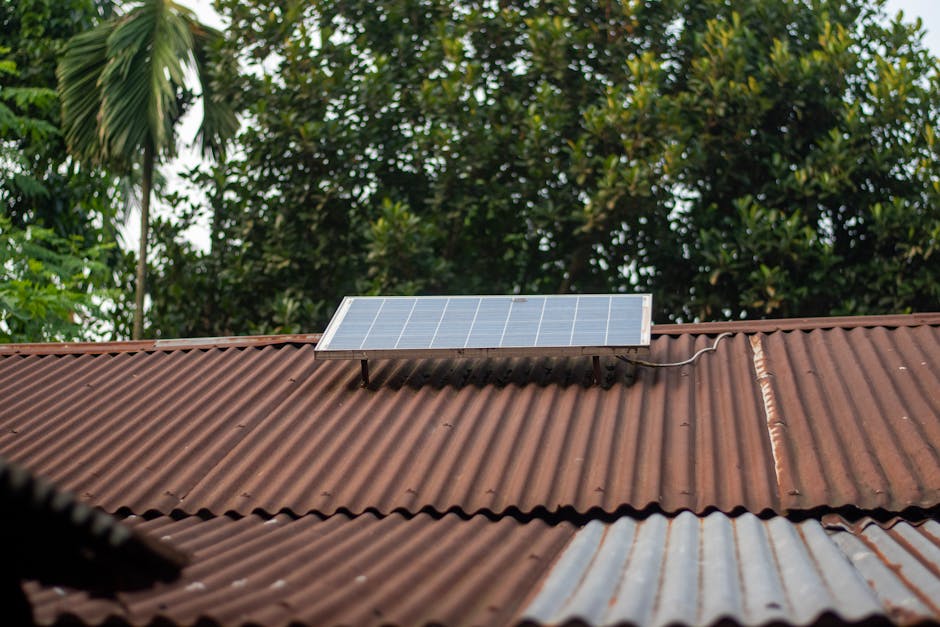 Solar panel on corrugated roof — quality solar panels last 25 to 30 years and continue generating at 80 percent or more of original output after two decades
